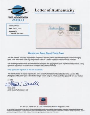 Lot #6418 Wernher von Braun Signed FDC, Dating to the Launch of John Glenn’s Mercury-Atlas 6 Mission - Image 2