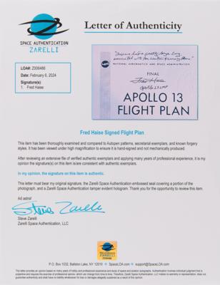 Lot #6261 Fred Haise Signed Apollo 13 Final Flight Plan - Image 3