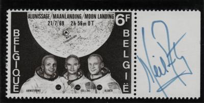 Lot #6158 Neil Armstrong Signed Stamp - Image 1