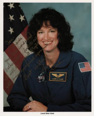 Lot #6454 STS-107: Laurel Clark Signed Photograph - Image 1