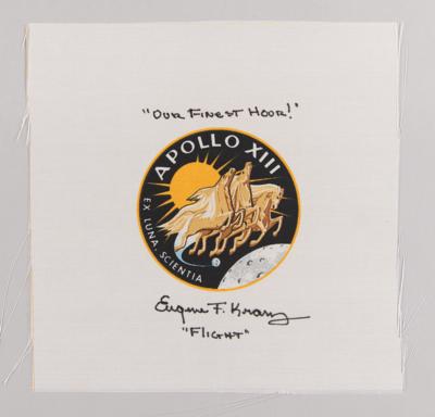 Lot #6415 Gene Kranz Signed Apollo 13 Beta Cloth - Image 1