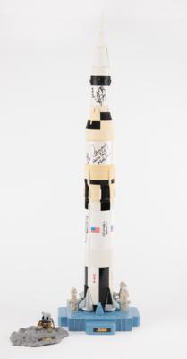 Lot #6475 Apollo Astronauts (8) Multi-Signed Saturn V Rocket Model - Image 1