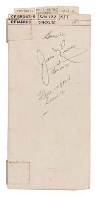 Lot #6033 Gemini 12 Flown Checklist Signed by James Lovell - Image 1