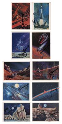 Lot #6507 Alexei Leonov (10) Signed Postcards - Image 1