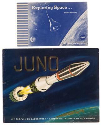 Lot #6396 Early NASA Brochures: Juno Rocket (1959) and Project Mercury (1961) - Image 1