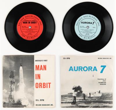 Lot #6025 Project Mercury: John Glenn and Scott Carpenter In-Flight Communications 7″ Records - Image 1