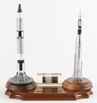 Lot #6041 Gemini 8 Flown Heatshield Display with Titan and Atlas Rocket Models - Image 1