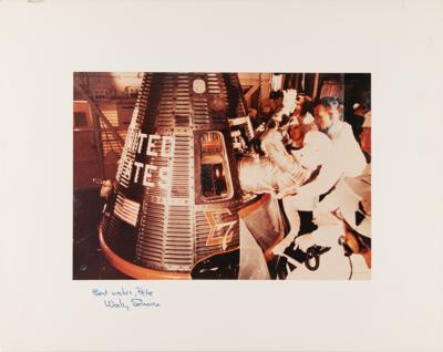 Lot #6029 Wally Schirra Signed Oversized NASA Photograph - Image 1