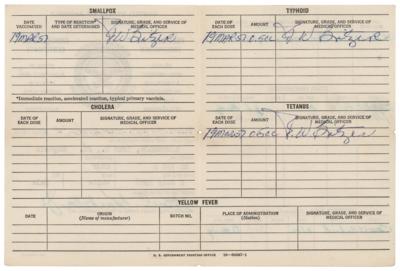 Lot #6003 Iven Kincheloe Signed 1957 USAF Immunization Booklet - Image 2