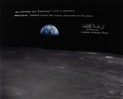 Lot #6348 Charlie Duke Signed Oversized 'Earthrise' Photograph - Image 1