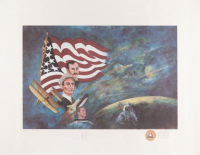 Lot #6125 Neil Armstrong Signed Limited Edition Lithograph - 'Spirit of Flight' - Image 1