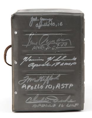 Lot #6400 Apollo Command Module LiOH Filter Assembly, Signed by 19 Apollo Astronauts - Image 4