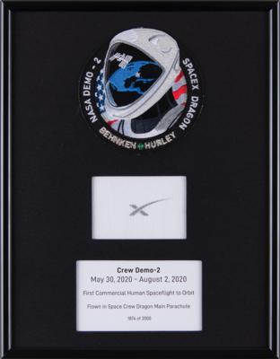 Lot #6492 SpaceX Demo-2 Flown Parachute Display - Image 1