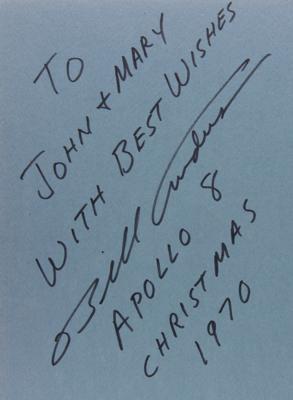 Lot #6087 Bill Anders Signed Book and Typed Letter Signed: "On this second anniversary of Apollo 8, we hope you share with us the feeling that this time of year holds" - Image 2