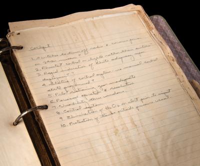 Lot #6005 Mercury Program Training Binder with (200+) Pages of Study Guides and Handwritten Notes (1959) - From the Personal Collection of Deke Slayton - Image 1