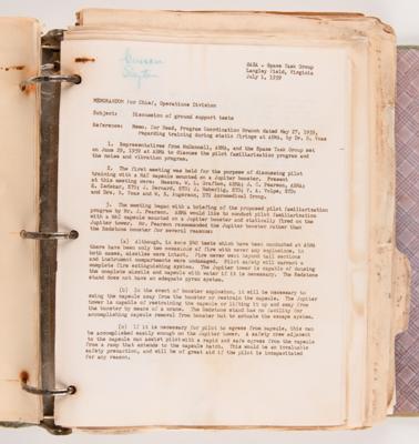 Lot #6005 Mercury Program Training Binder with (200+) Pages of Study Guides and Handwritten Notes (1959) - From the Personal Collection of Deke Slayton - Image 2