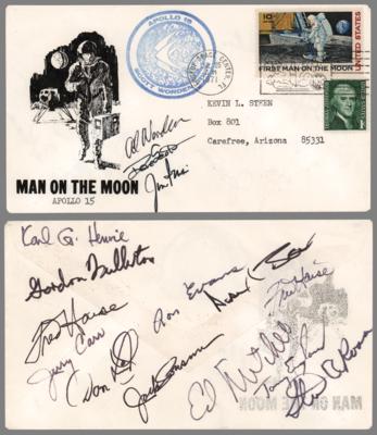 Lot #6333 Apollo 15 Crew-Signed Launch Day Cover, with (15) Astronaut Autographs - Image 1