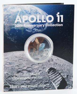 Lot #6148 Apollo 11 Limited Edition 50th Anniversary Lucite Display with Kapton Foil (Attested as Flown) and a Robbins Medallion Restrike - Image 3