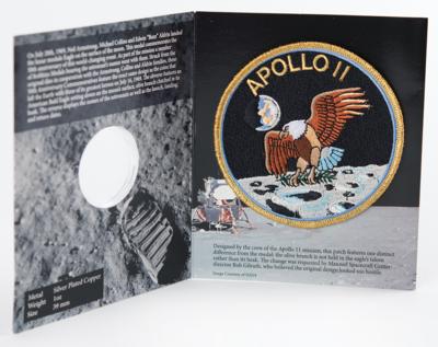 Lot #6148 Apollo 11 Limited Edition 50th Anniversary Lucite Display with Kapton Foil (Attested as Flown) and a Robbins Medallion Restrike - Image 4