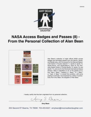 Lot #6385 NASA Access Badges and Passes (8) - From the Personal Collection of Alan Bean - Image 3