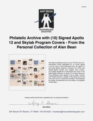 Lot #6383 Philatelic Archive with (10) Signed Apollo 12 and Skylab Program Covers - From the Personal Collection of Alan Bean - Image 3