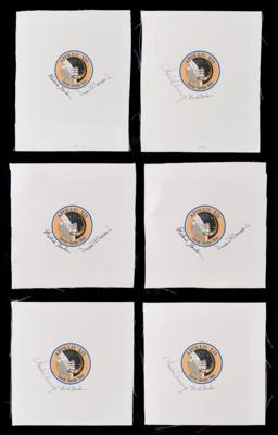 Lot #6192 Apollo 12 Signed Beta Cloth Patches (11)