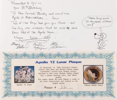 Lot #6191 Apollo 12 Limited Edition Lunar Plaque - From the Personal Collection of Alan Bean - Image 2