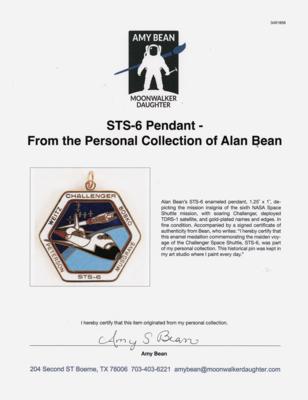 Lot #6456 STS-6 Pendant - From the Personal Collection of Alan Bean - Image 3