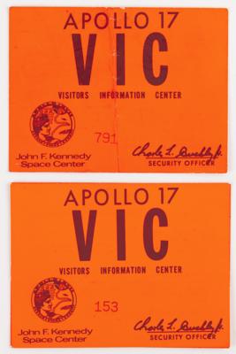 Lot #6365 Apollo 17 Launch (VIC) Vehicle Permits - From the Personal Collection of Alan Bean - Image 1