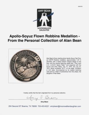 Lot #6428 Apollo-Soyuz Flown Robbins Medallion - From the Personal Collection of Alan Bean - Image 6