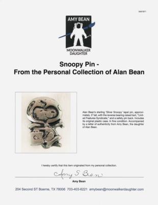 Lot #6235 Snoopy Pin - From the Personal Collection of Alan Bean - Image 3