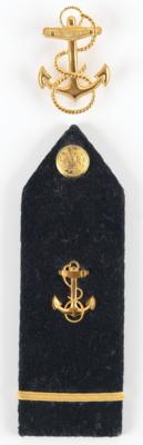 Lot #6239 U.S. Navy Midshipman Shoulder Board and Collar Pin (1950s) - From the Personal Collection of Alan Bean - Image 1