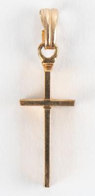 Lot #6170 Apollo 12 Flown Gold Cross Pendant - From the Personal Collection of Alan Bean - Image 1