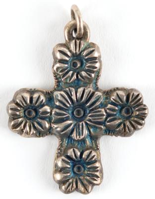 Lot #6179 Apollo 12 Lunar Surface-Flown Flower Cross Pendant - From the Personal Collection of Alan Bean - Image 1