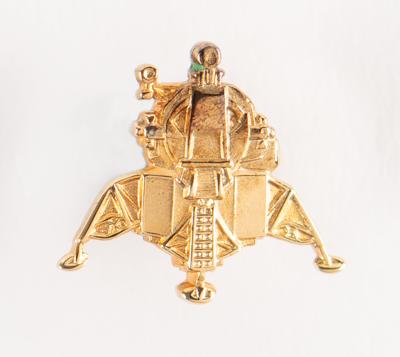 Lot #6180 Apollo 12 Lunar Surface-Flown Gold Lunar Module Tie Tack - From the Personal Collection of Alan Bean - Image 1