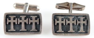 Lot #6177 Apollo 12 Lunar Surface-Flown Cross Cufflinks - From the Personal Collection of Alan Bean - Image 1