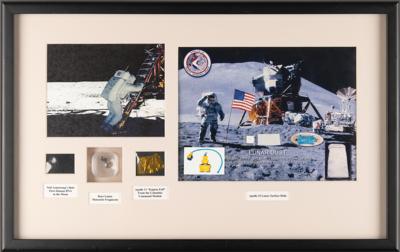 Lot #6130 Apollo 11 and 15 Relics (3) Display (Attesed as Flown) - Image 1