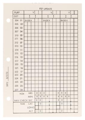 Lot #6363 Apollo 17 CSM Updates Checklist Page (Attested as Flown and Deriving from the Personal Collection of Gene Cernan) - Image 1