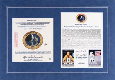 Lot #6279 Apollo 14 Flown Beta Patch - 'Earth Our Cradle' Presentation (Ltd. Ed. #5/50) from the Collection of Edgar Mitchell - Image 1