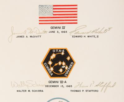 Lot #6031 Project Gemini Mission Insignia Painting, Fully Signed by All 16 Gemini Astronauts (Personally Obtained by Gene Cernan) - Image 5