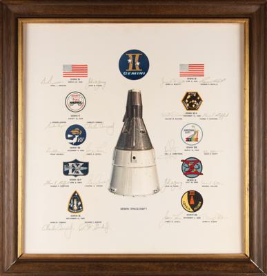 Lot #6031 Project Gemini Mission Insignia Painting, Fully Signed by All 16 Gemini Astronauts (Personally Obtained by Gene Cernan) - Image 7