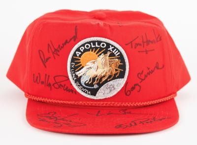 Lot #6274 Apollo 13 Signed Baseball Cap with Lovell, Schirra, Hanks, Howard, Paxton, and Others - Image 1