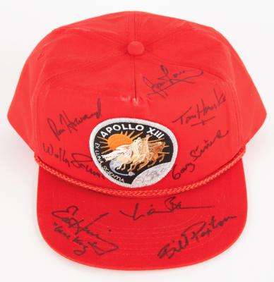 Lot #6274 Apollo 13 Signed Baseball Cap with Lovell, Schirra, Hanks, Howard, Paxton, and Others - Image 2