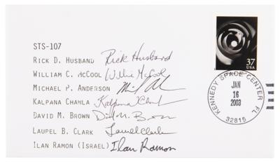 Lot #6444 STS-107 Space Shuttle Columbia Crew-Signed Launch Day Cover - Image 1