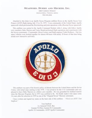 Lot #6431 Apollo-Soyuz Test Project Flown Patch - From the Personal Collection of Tom Stafford - Image 4