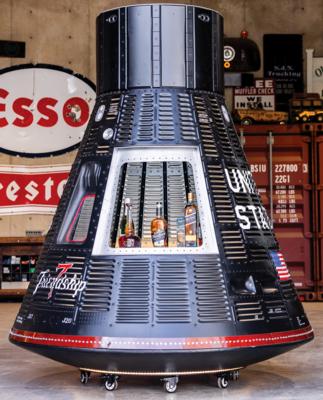 Lot #6486 Mercury Space Capsule Full-Scale Replica - MA-6 Friendship 7 Liquor Cabinet - Image 3