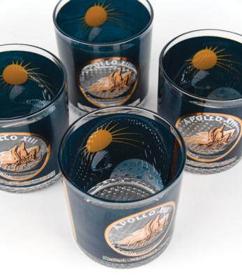 Lot #6303 Apollo 13 (4) Cocktail Glasses - From the Personal Collection of Stuart A. Roosa - Image 2