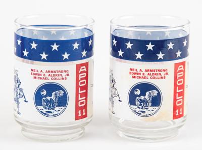 Lot #6309 Apollo 11 (2) Commemorative Glasses - From the Personal Collection of Stuart A. Roosa - Image 3