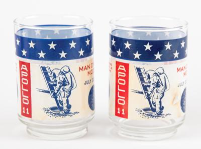 Lot #6309 Apollo 11 (2) Commemorative Glasses - From the Personal Collection of Stuart A. Roosa - Image 4