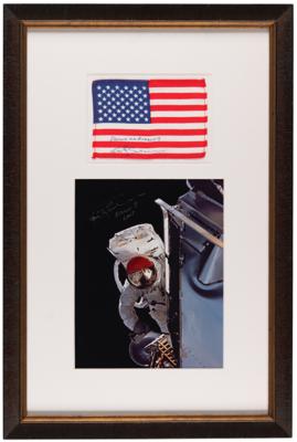 Lot #6093 Apollo 9 Flown American Flag Signed by